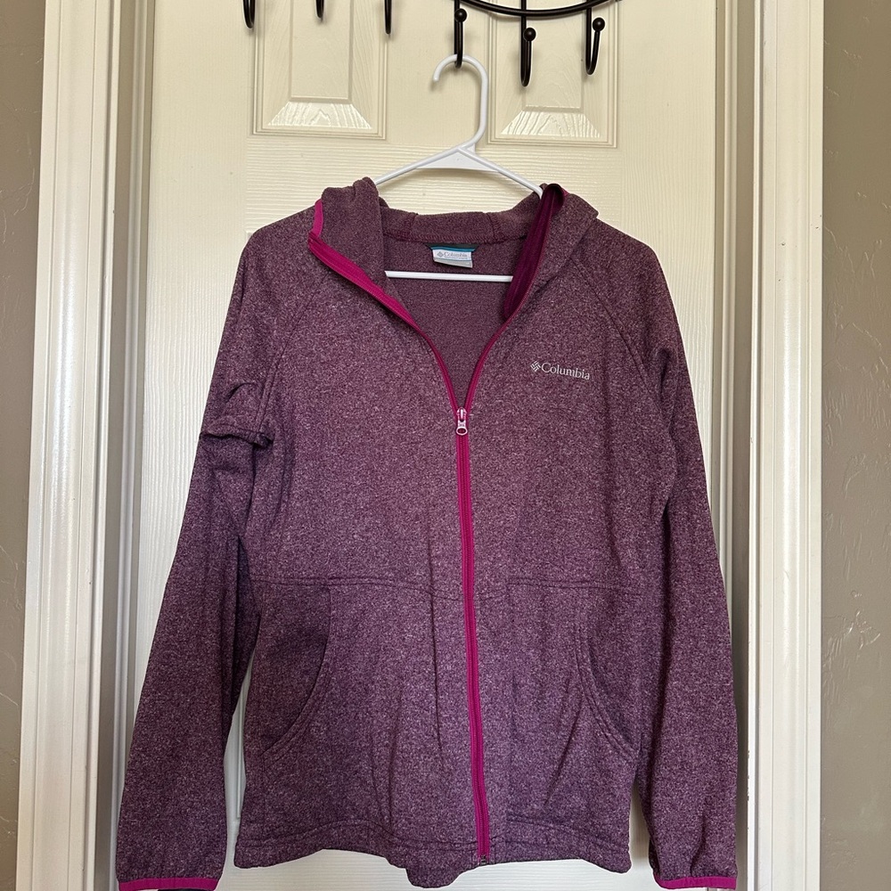 Columbia Purple Full-Zip Hoodie Size Medium